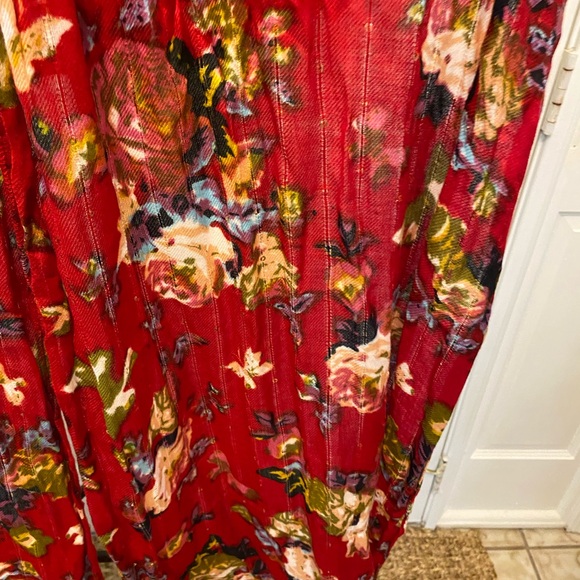 Pretty Colorful Floral Lightweight Scarf with Sequins - Picture 6 of 10